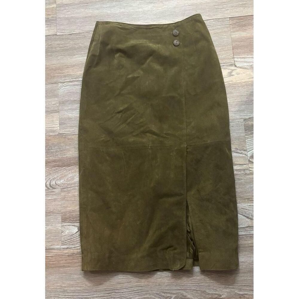 Casual Corner leather suede skirt size 10‎